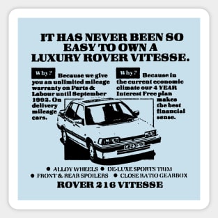 ROVER 216 VITESSE - advert Sticker